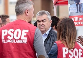 Santos Cerdán en una visita a León.