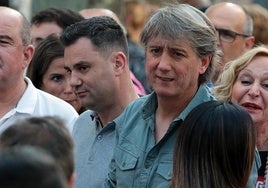 Carlos Martínez y Javier Alfonso Cendón en la manifestación en León contra el ERE de Azucarera.