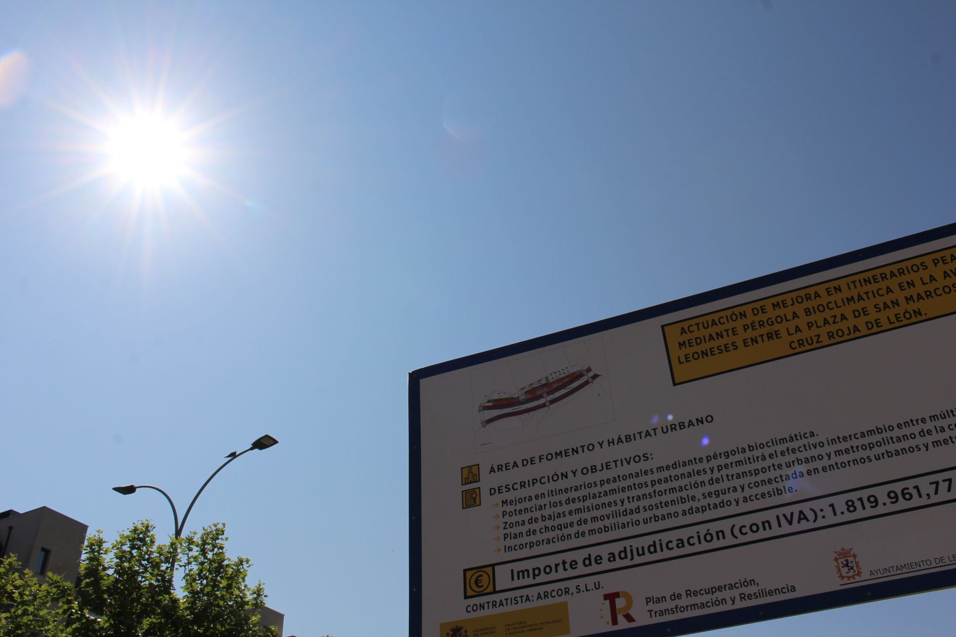 La nueva pérgola bioclimática en Pendones Leoneses