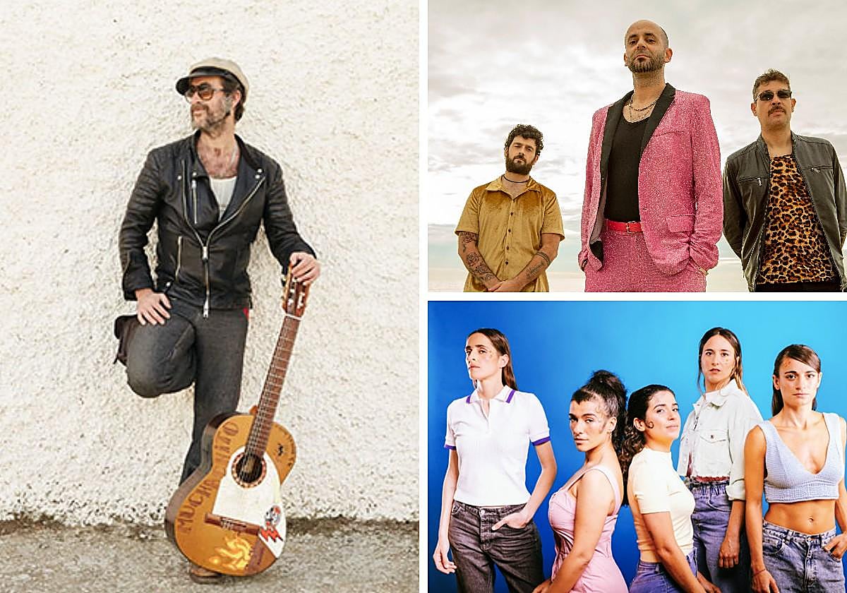 Muchachito Bombo Infierno, Catalina Grande Pinón Pequeño y Maruja Limón.