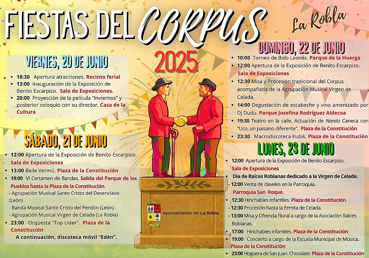 Cartel de las fiestas del Corpus de La Robla