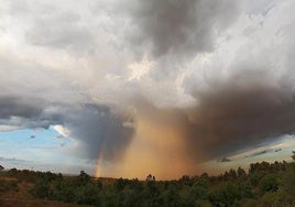 Imagen de archivo de una tormenta de verano en León.