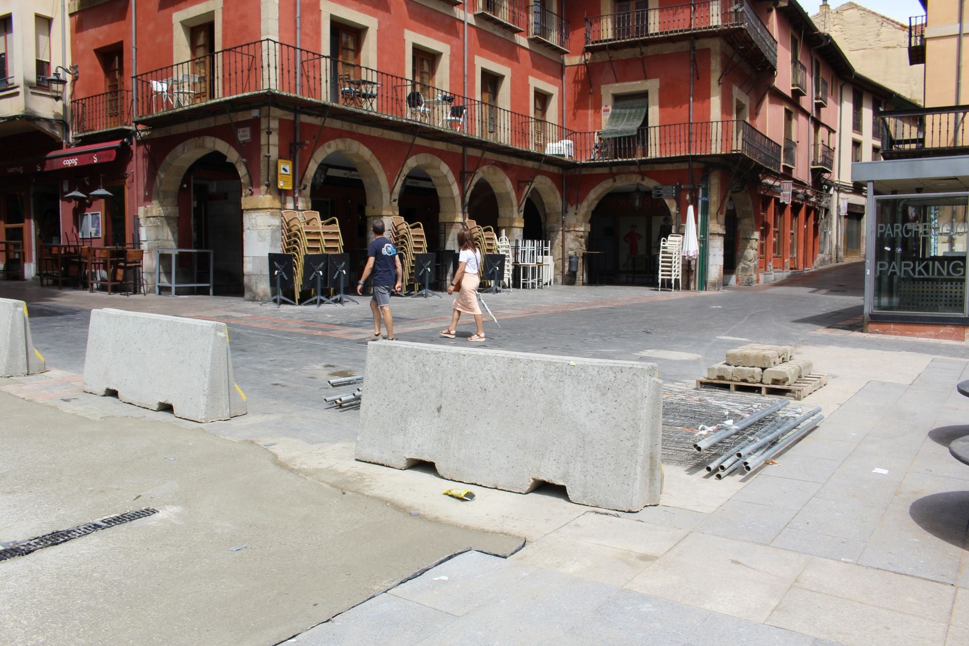 Así está la plaza Mayor de León antes de fiestas