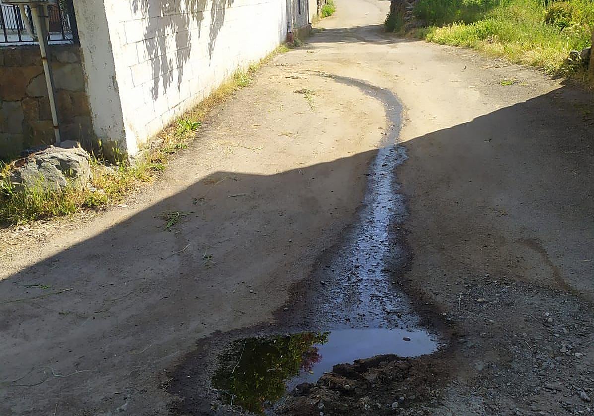 Estado de las calles de una de las pedanías.