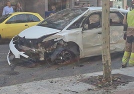 Accidente en el barrio Eras de Renueva.