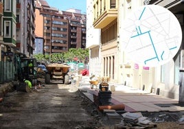 La calle Fuero, todavía en obras, es una de las vías afectadas.