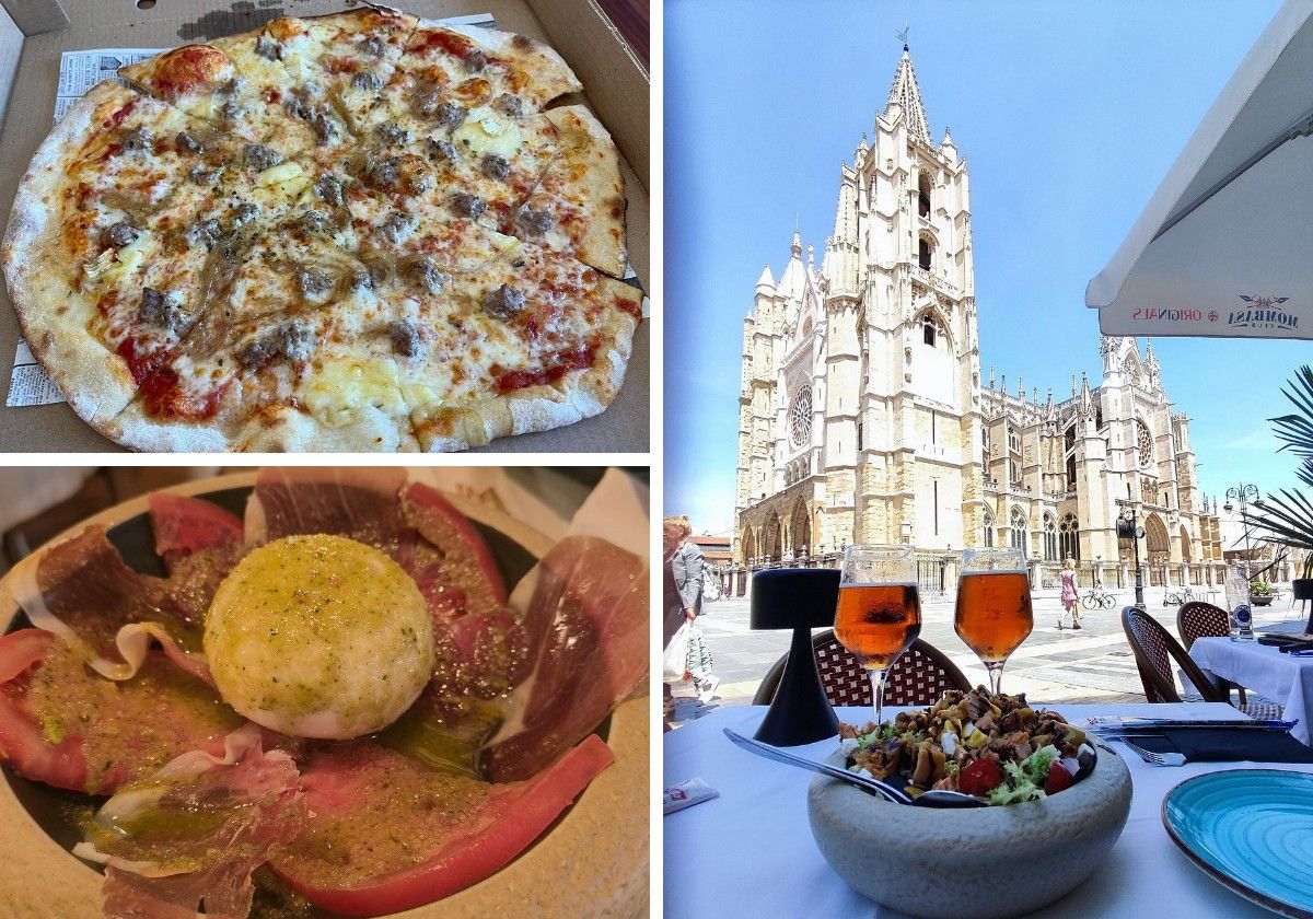 Los diversos platos y vistas de las que se peude disfrutar en la terrada del restaurante Topo.
