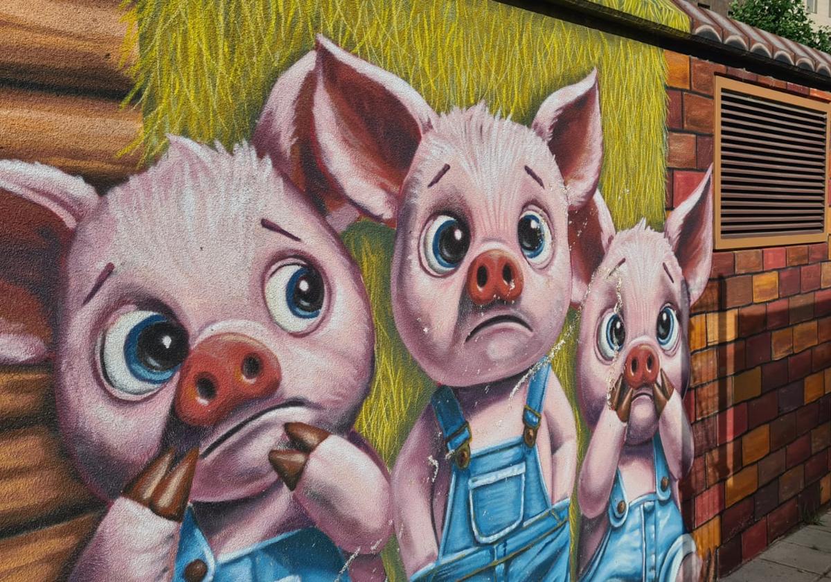 Casetas decoradas en el barrio.