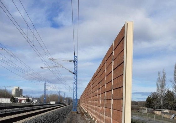 Uno de los paneles instalados.