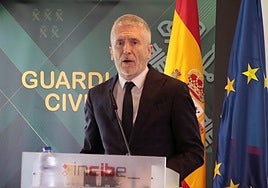 El ministro Grande-Marlaska este jueves en León.