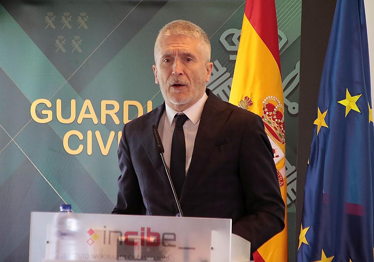 El ministro Grande-Marlaska este jueves en León.