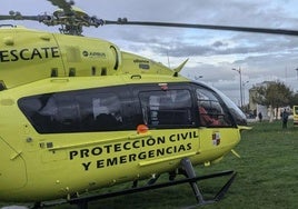 Imagen de archivo de un helicóptero del 112.