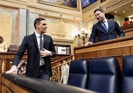 Imagen compartida por Cendón junto a Pedro Sánchez en el Congreso.