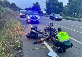 Imagen de archivo de un accidente de moto en julio del 2024.