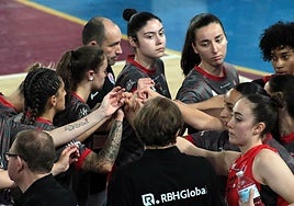Las jugadores del BF León, en un partido de la temporada pasada.