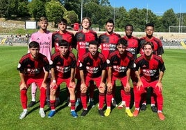 Alineación de la Deportiva para medirse al Vitoria Guimaraes.