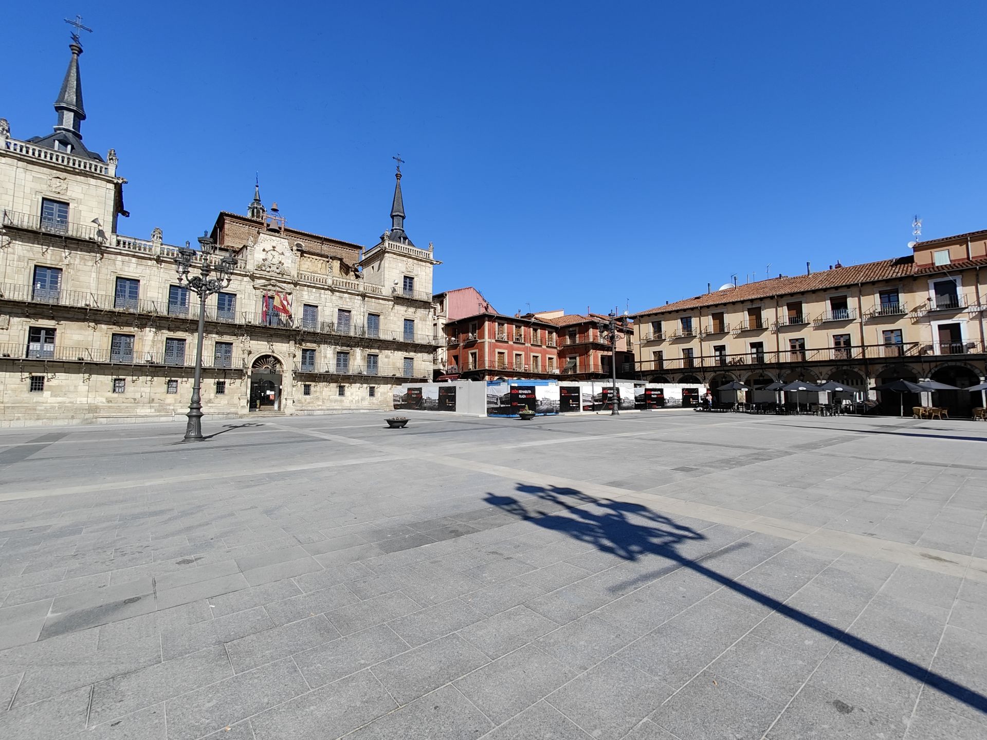 Cuarta fase de las obras en la Plaza Mayor de León