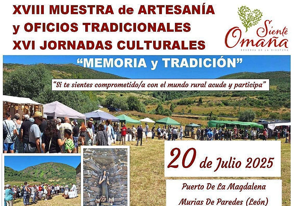 Cartel oficial de las XVI Jornadas culturales 'Memoria y tradición' de Murias de Paredes