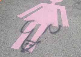 Imagen del aparcamiento vandalizado.