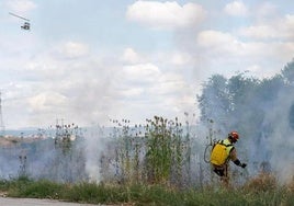 Imagen incendio en León.