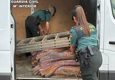 Pillan a un ladrón de cobre en Armellada que escapaba de la provincia con 1.500 kilos de cable