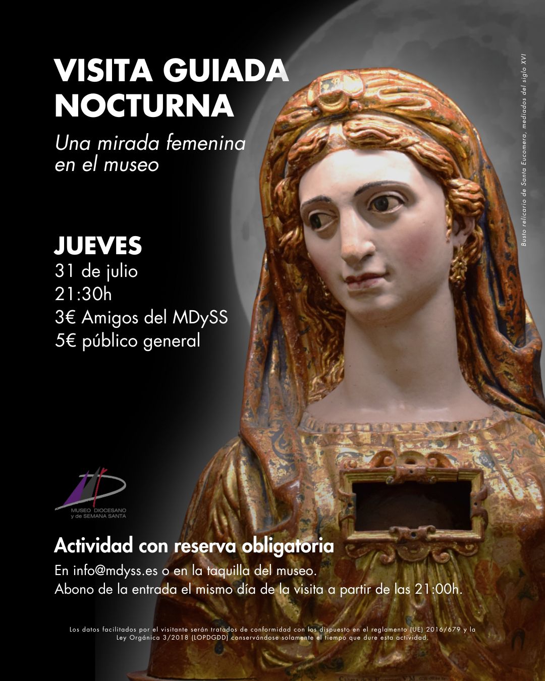 Imagen del cartel de la visita noctura.