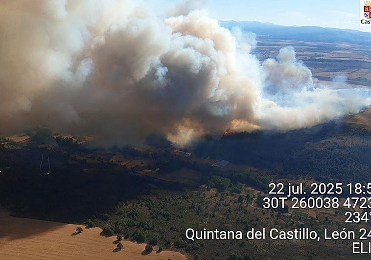 Incendio en Quintana del Castillo.