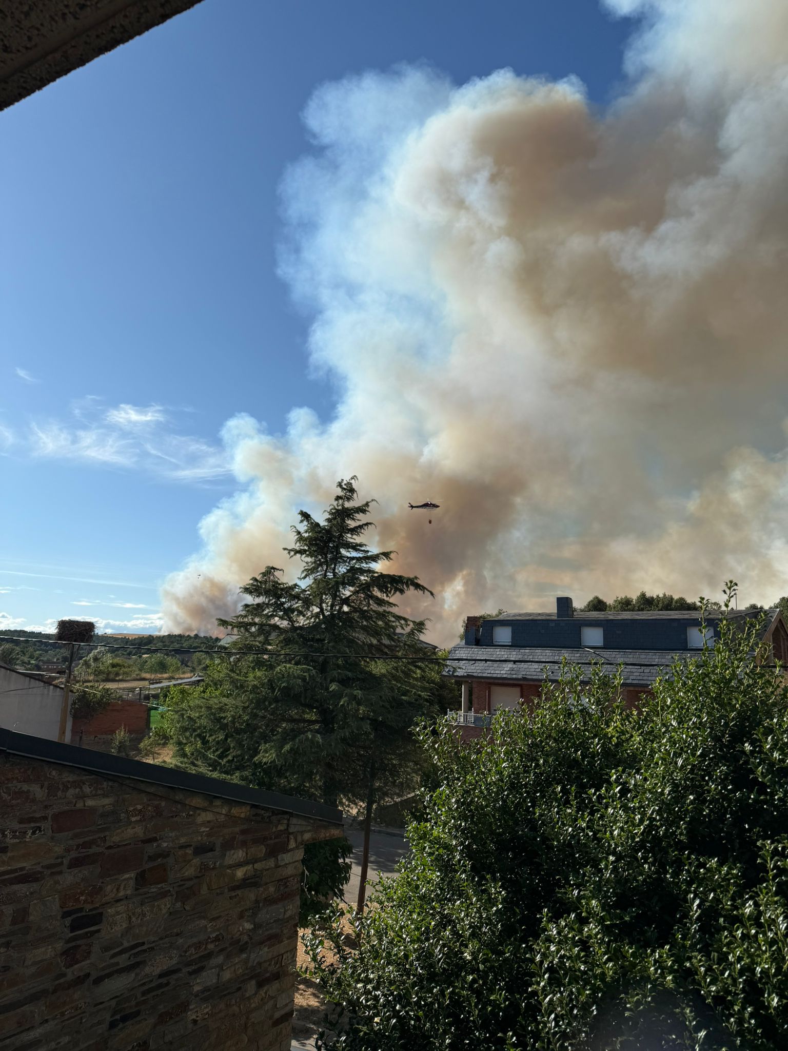 Incendio forestal en Ferreras de Cepeda