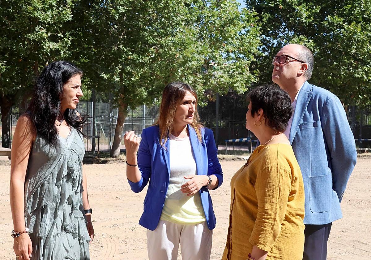 Visita de Rocio Lucas a las obras del IES 'Alonso Berruguete'.