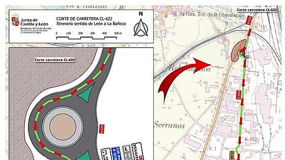 Puesta de largo de la glorieta del polígono industrial de León que abre tres ramales