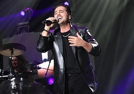 David Bustamante en un concierto en Irún.