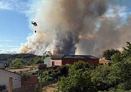 Imagen del incendio desde la localidad de Riofrío.