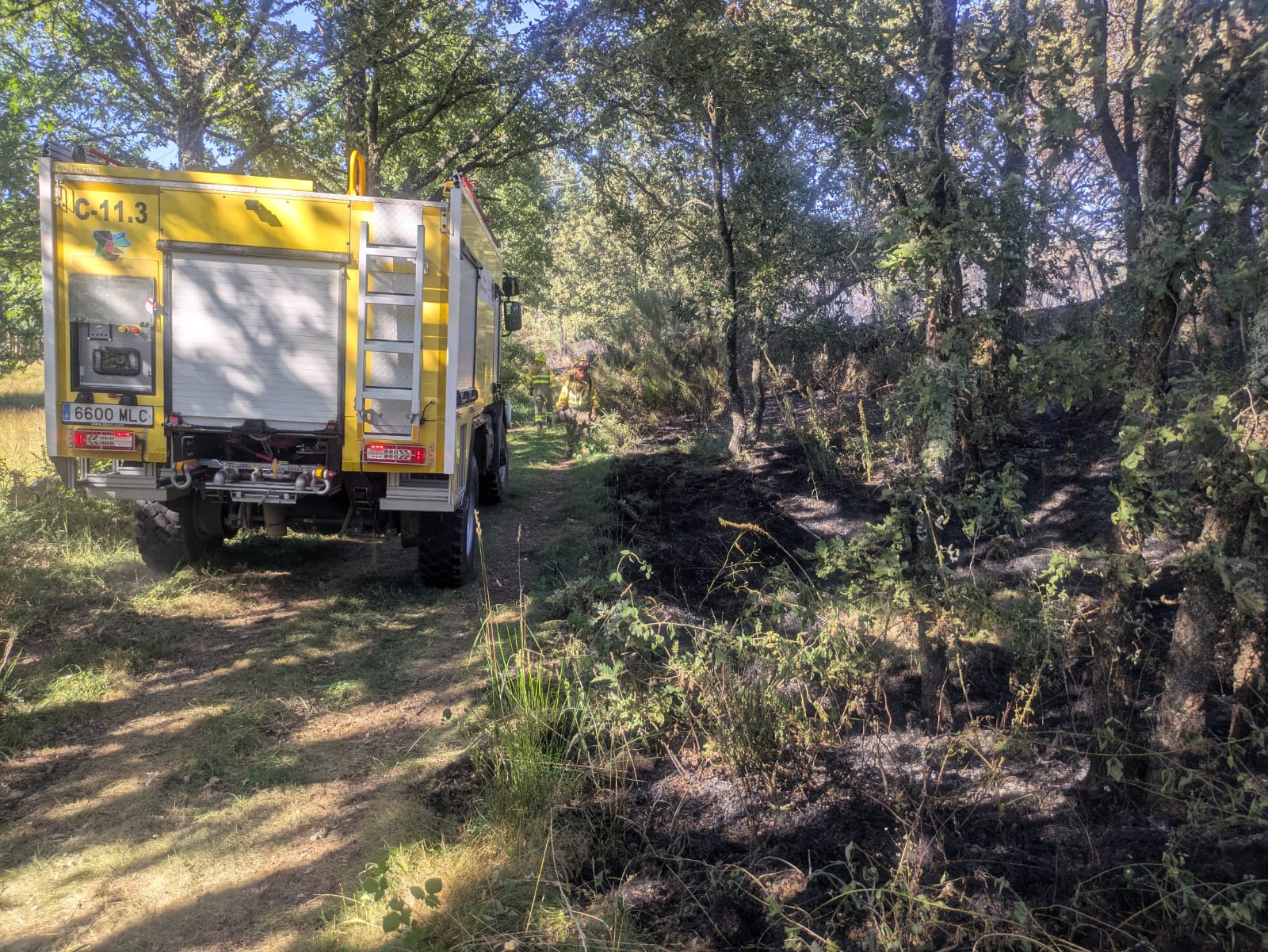Así ha sido el incendio junto a Santa Colomba de Somoza