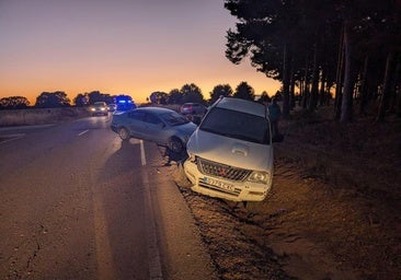 Tres heridos en dos colisiones durante la noche en León