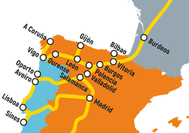 Mapa del Corredor Atlántico.