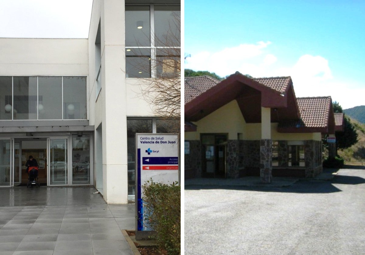 Los centros de salud de Valencia de Don Juan y Riaño.