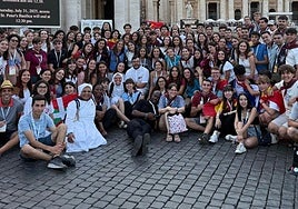 Los leoneses que fueron a Roma con la diócesis.