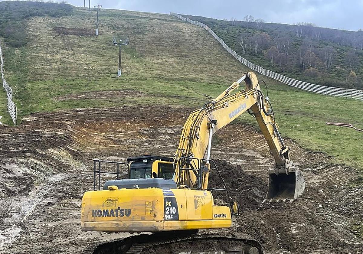 Imagen de arhico de trabajos en la estación Valle Laciana-Leitariegos.