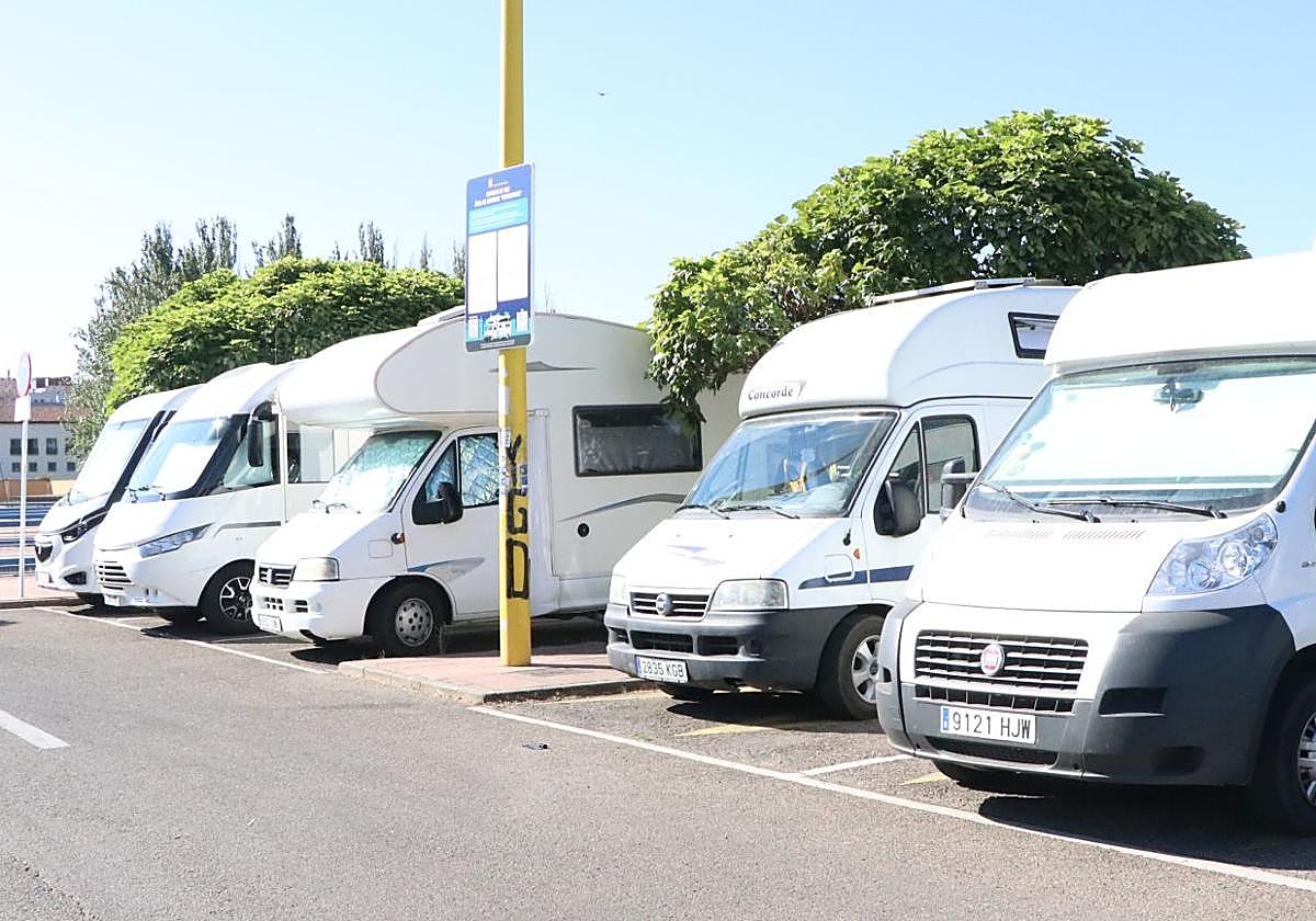 Área de caravanas en León.