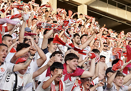 Imagen de la afición culturalista el día del ascenso a Segunda División