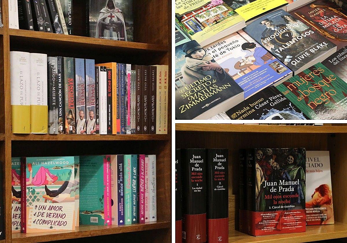 Imagen de las distintas estanterías y libros de la Librería Pastor.