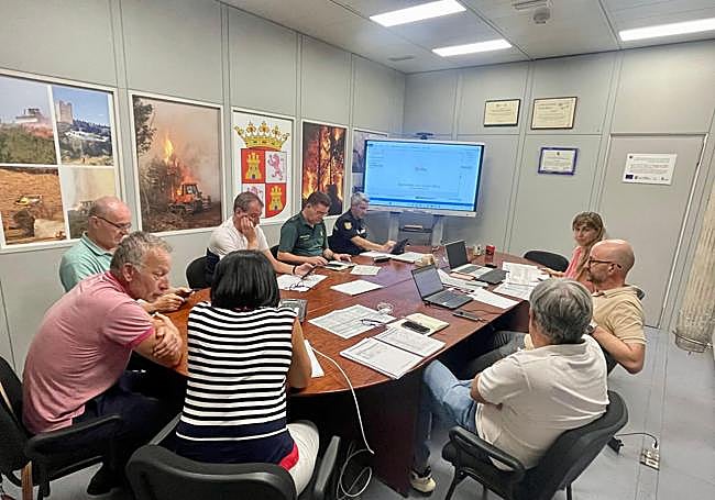 Reunión del CECOPI la noche del 9 de agosto de 2025.