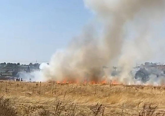 Imagen del incendio de Villacedré.