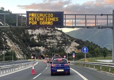 Las obras del Huerna vuelven a causar el caos en pleno verano