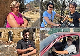 Imágenes de algunos de los vecinos afectados en Castrocalbón.