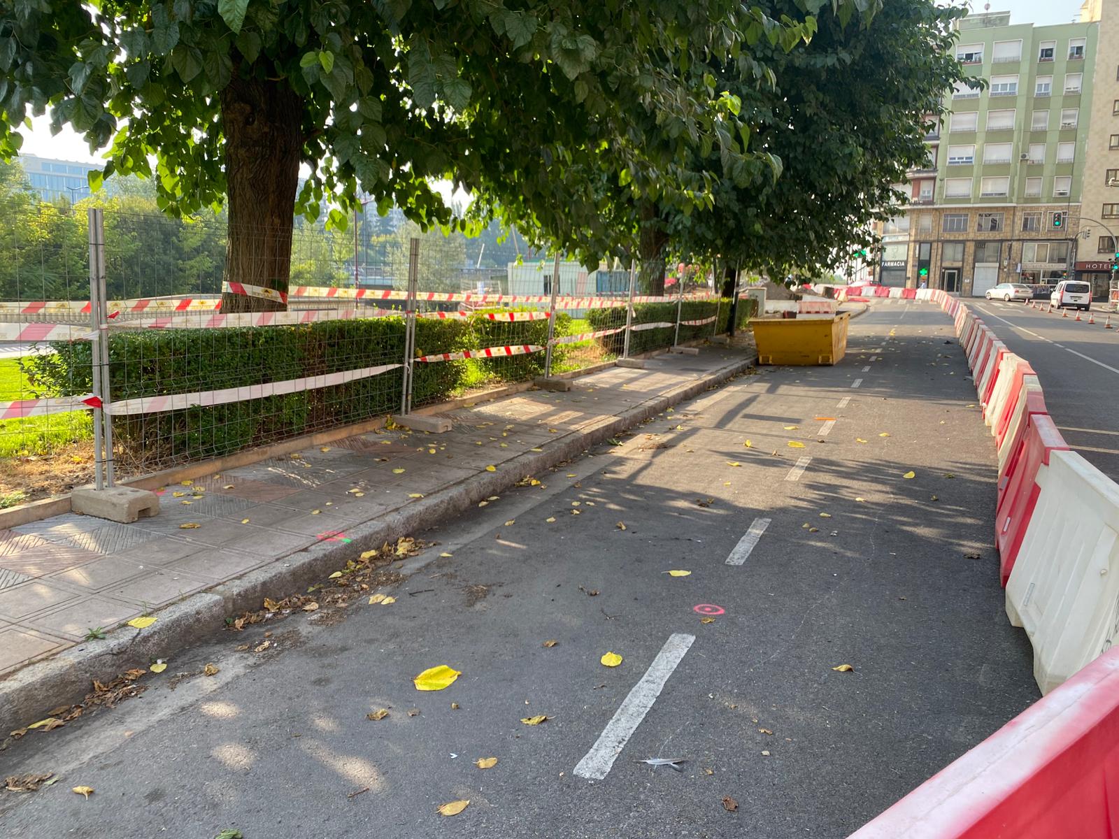 Imágenes de la obra en el Puente de los Leones