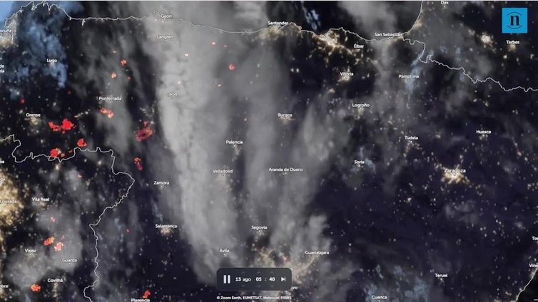 Esta es la evolución del humo y los incendios en la provincia de León