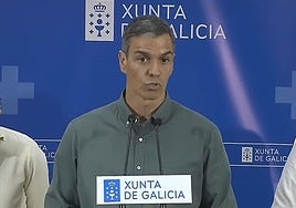 Pedro Sánchez, durante la rueda de prensa.