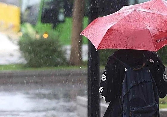 Imagen de archivo de lluvia en León.