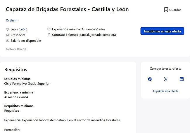 Oferta de capataz.